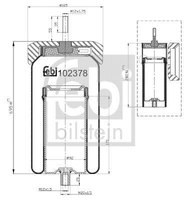 Bellow, air suspension (102378)