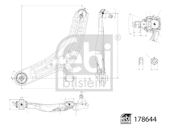 Control/Trailing Arm, wheel suspension