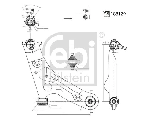 Control/Trailing Arm, wheel suspension (188129)