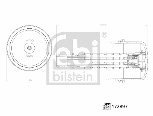 Cap, oil filter housing (172897)
