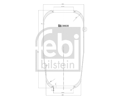 Bellow, air suspension (38608)