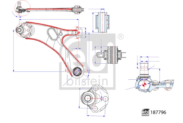Control/Trailing Arm, wheel suspension (187796)