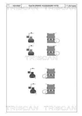 Accessory Kit, disc brake pad (8105 131654)