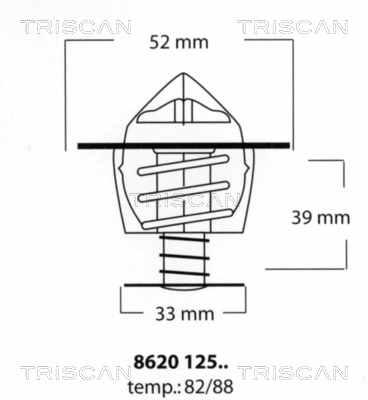 Thermostat, coolant (8620 12582)