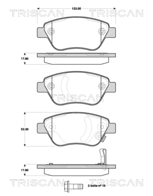 Brake Pad Set, disc brake (8110 24029)