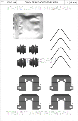 Accessory Kit, disc brake pad (8105 431657)