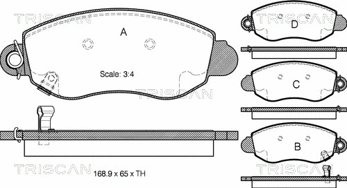 Brake Pad Set, disc brake (8110 16007)