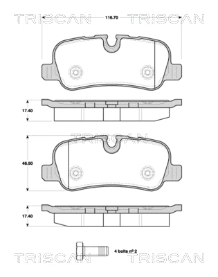 Brake Pad Set, disc brake (8110 17026)