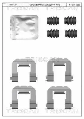 Accessory Kit, disc brake pad (8105 101680)