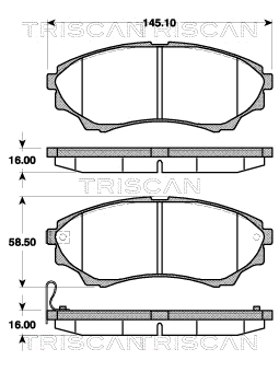 Brake Pad Set, disc brake (8110 10568)