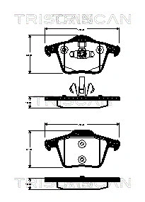 Brake Pad Set, disc brake (8110 27011)