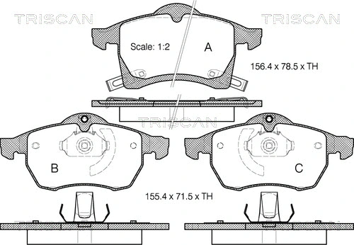 Brake Pad Set, disc brake (8110 24006)