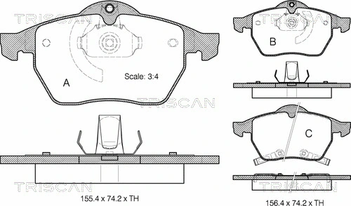Brake Pad Set, disc brake (8110 24011)