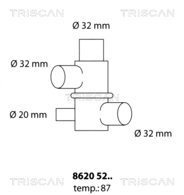 Thermostat, coolant (8620 5287)