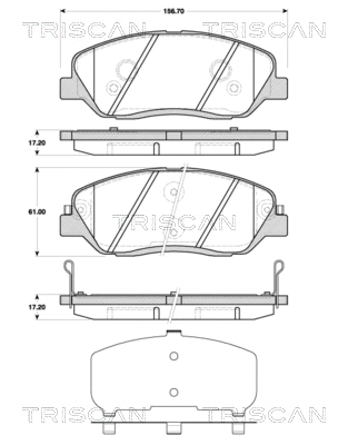 Brake Pad Set, disc brake (8110 43029)