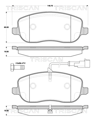 Brake Pad Set, disc brake (8110 15045)