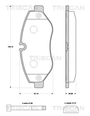 Brake Pad Set, disc brake (8110 10557)