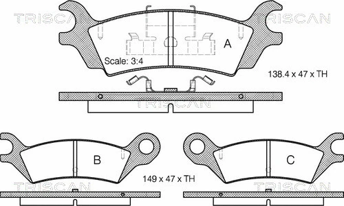 Brake Pad Set, disc brake (8110 50113)
