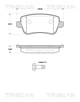 Brake Pad Set, disc brake (8110 15043)
