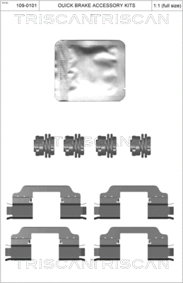Accessory Kit, disc brake pad (8105 161623)