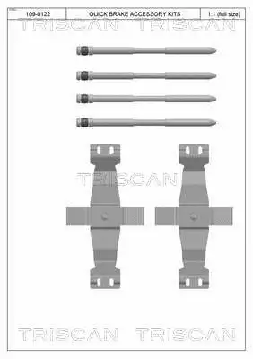 Accessory Kit, disc brake pad (8105 801602)
