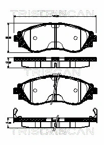 Brake Pad Set, disc brake (8110 21010)
