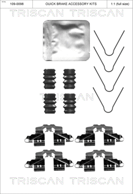 Accessory Kit, disc brake pad (8105 131655)