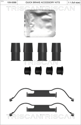 Accessory Kit, disc brake pad (8105 101677)