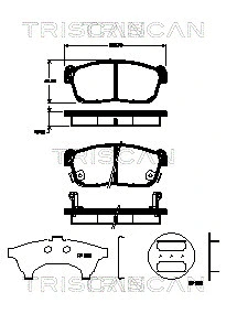Brake Pad Set, disc brake (8110 10552)