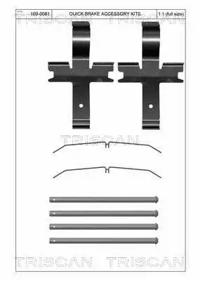 Accessory Kit, disc brake pad (8105 131653)