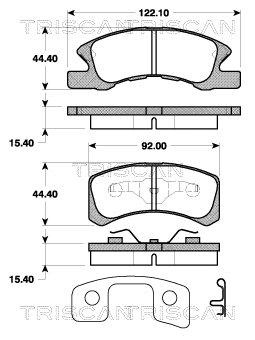 Brake Pad Set, disc brake (8110 41008)
