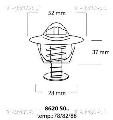 Thermostat, coolant (8620 5078)