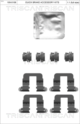 Accessory Kit, disc brake pad (8105 401621)