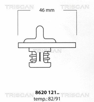 Thermostat, coolant (8620 12182)