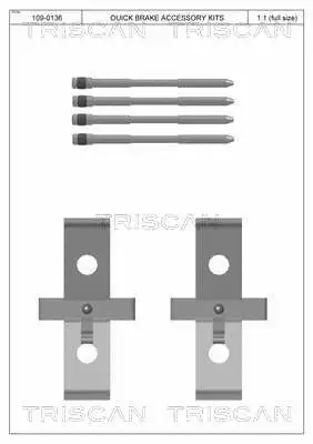 Accessory Kit, disc brake pad (8105 291635)
