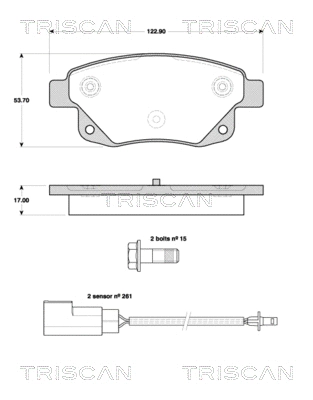 Brake Pad Set, disc brake (8110 16018)