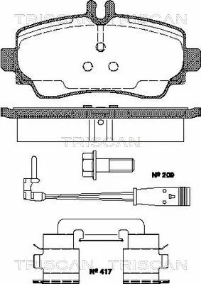 Brake Pad Set, disc brake (8110 23030)