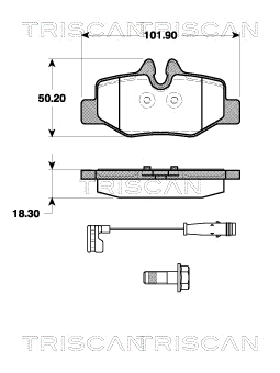 Brake Pad Set, disc brake (8110 23043)