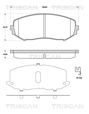 Brake Pad Set, disc brake (8110 69018)