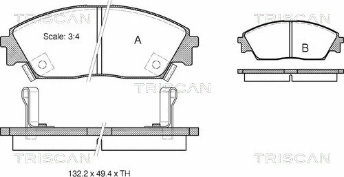 Brake Pad Set, disc brake (8110 40885)