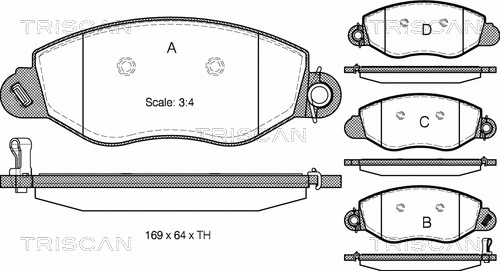 Brake Pad Set, disc brake (8110 16011)
