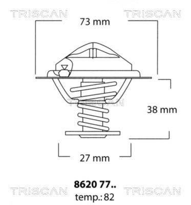 Thermostat, coolant (8620 7782)