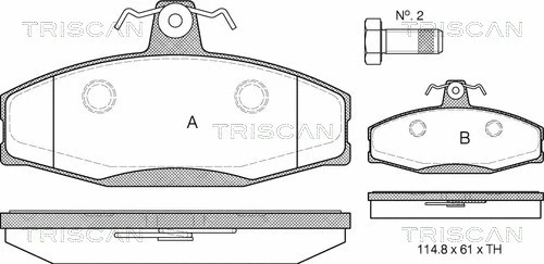 Brake Pad Set, disc brake (8110 29007)