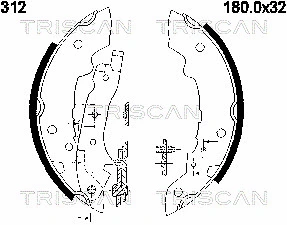 Brake Shoe Set (8100 10312)