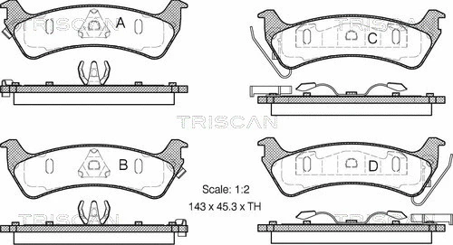 Brake Pad Set, disc brake (8110 80530)