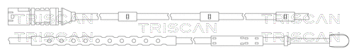 Warning Contact, brake pad wear (8115 11064)