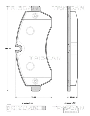 Brake Pad Set, disc brake (8110 10560)
