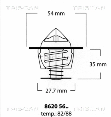 Thermostat, coolant (8620 5682)