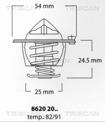 Thermostat, coolant (8620 2082)