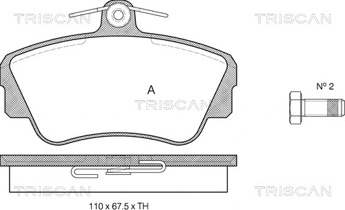 Brake Pad Set, disc brake (8110 27944)
